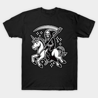 Grim Reaper Ride Unicorn T-Shirt